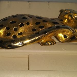 Doreen Ryan Leopard Belt Buckle Crystal Eyes